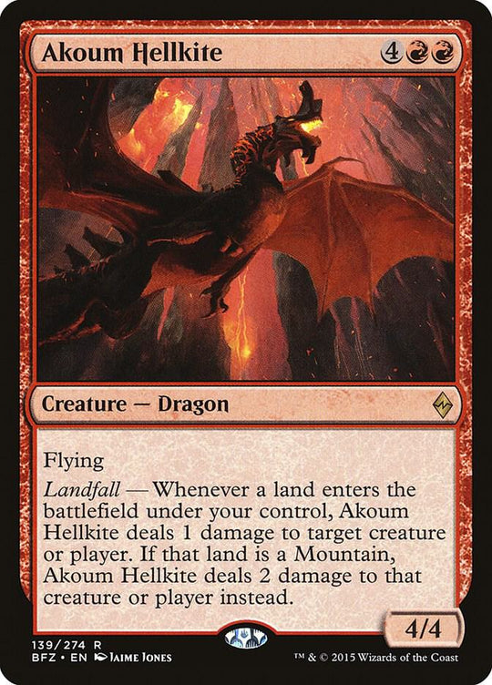 Image for Akoum Hellkite (139) (BFZ) - Magic: The Gathering