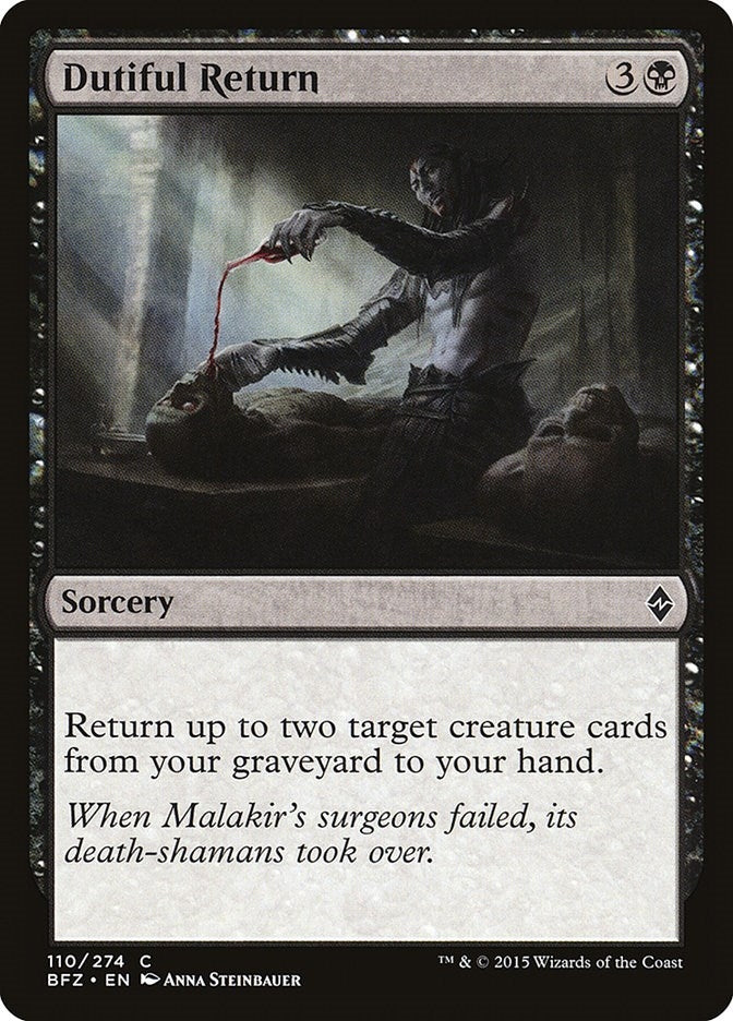 Image for Dutiful Return (110) (BFZ) - Magic: The Gathering
