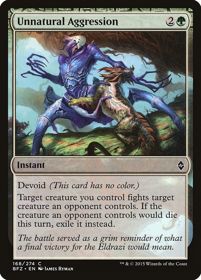 Image for Unnatural Aggression (168) (BFZ) - Magic: The Gathering
