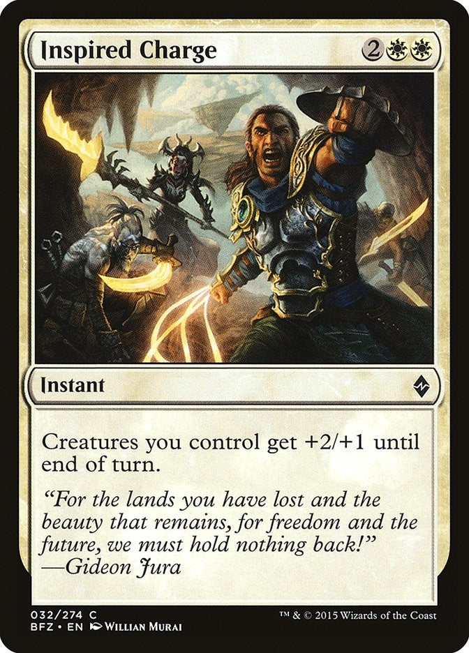 Image for Inspired Charge (32) (BFZ) - Magic: The Gathering