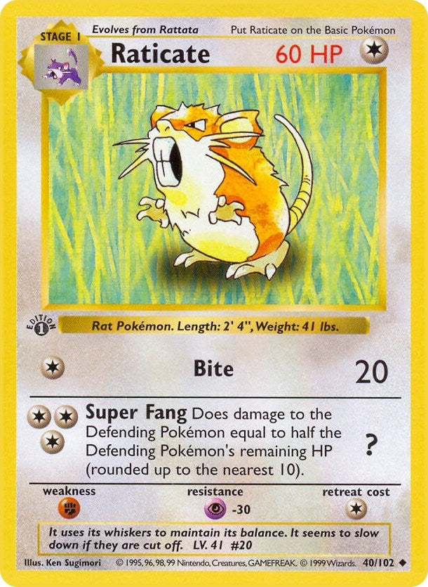 Image for Raticate (040/102) (BSS) - Pokemon