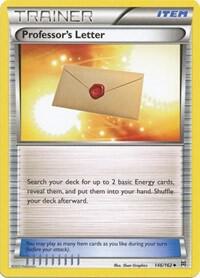 Image for Professor's Letter (146/162) (BKT) - Pokemon