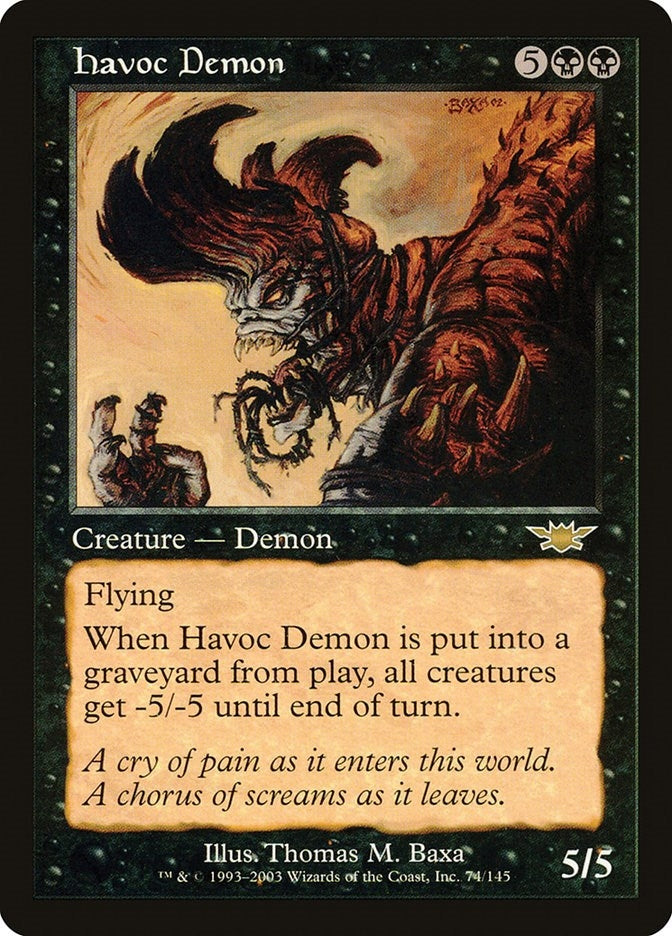 Image for Havoc Demon (74) - Magic: The Gathering