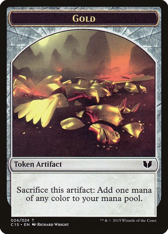 Image for Gold // Knight (Vigilance) Double-Sided Token (24 // 5) - Magic: The Gathering