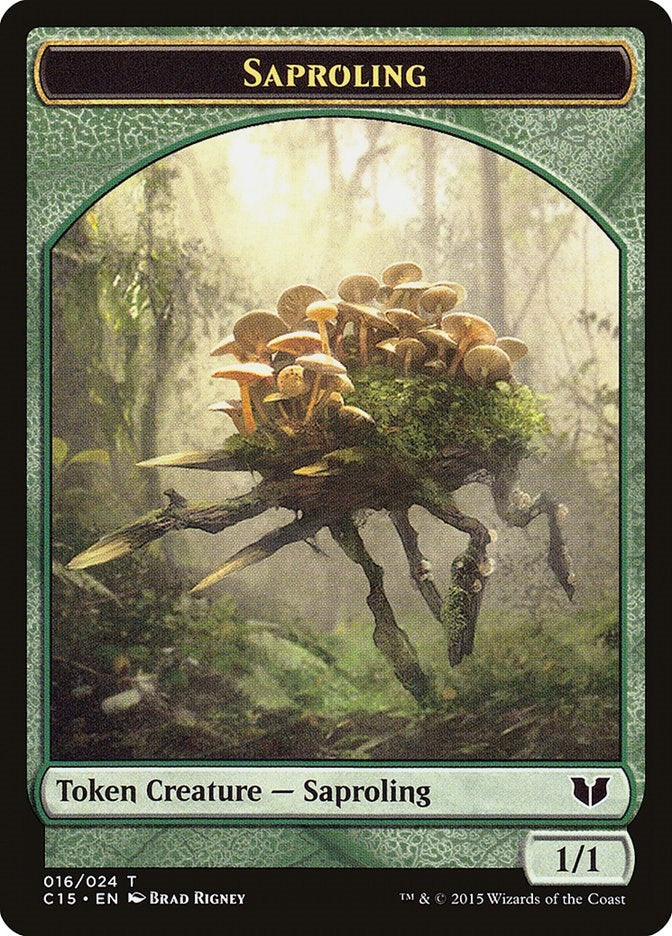 Image for Saproling // Spider Double-Sided Token (16 // 18) (C15) - Magic: The Gathering
