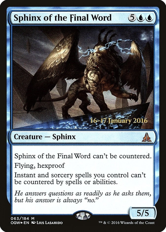 Image for Sphinx of the Final Word (63) - Magic: The Gathering