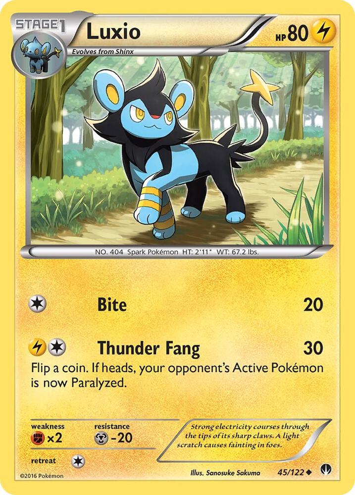 Image for Luxio (45/122) (BKP) - Pokemon