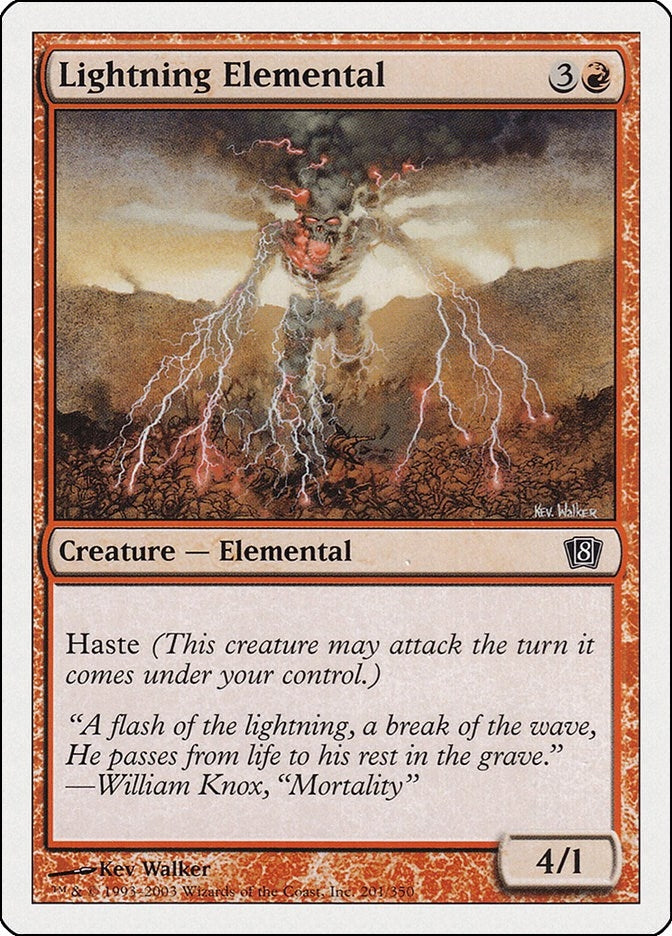 Image for Lightning Elemental (201) - Magic: The Gathering