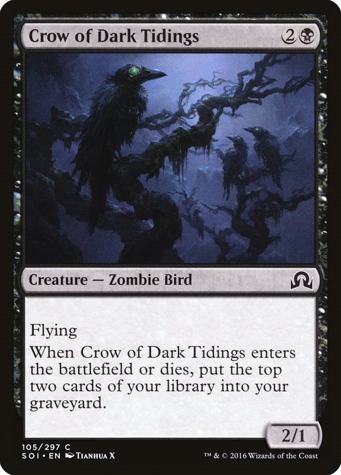 Image for Crow of Dark Tidings (105) - Magic: The Gathering