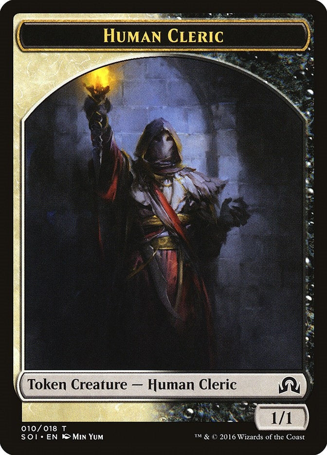 Image for Human Cleric Token (10) - Magic: The Gathering