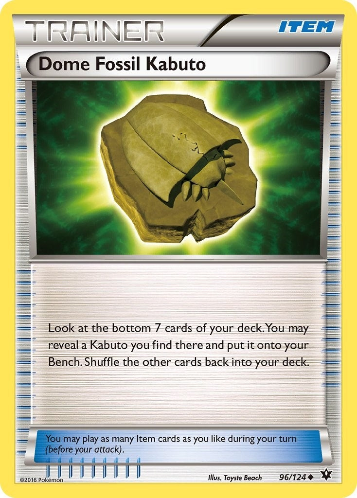 Image for Dome Fossil Kabuto (96/124) (FCO) - Pokemon