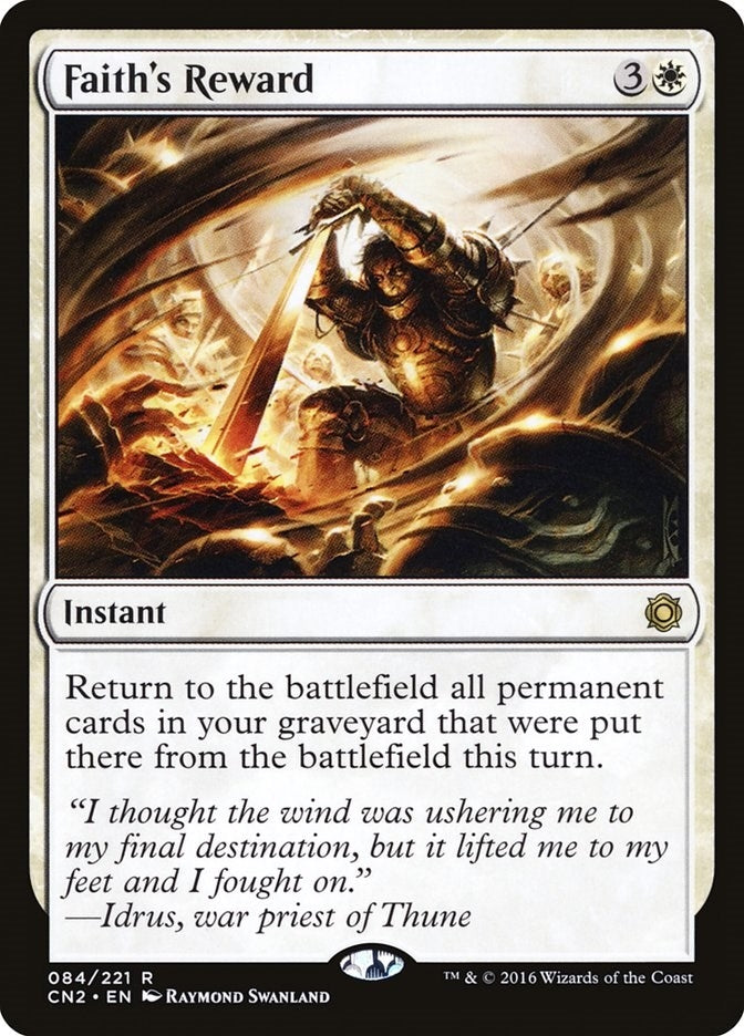 Image for Faith's Reward (84) (CN2) - Magic: The Gathering