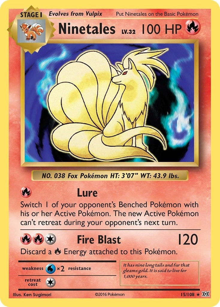 Image for Ninetales (15/108) (EVO) - Pokemon