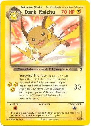 Image for Dark Raichu - 7/110 (WotC Legendary Collection) (007/110) (PR) - Pokemon