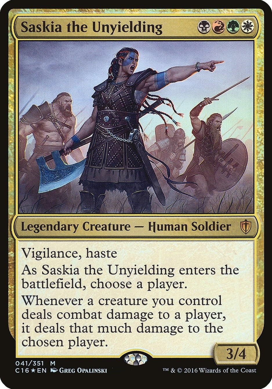 Image for Saskia the Unyielding (Commander 2016) (41) - Magic: The Gathering