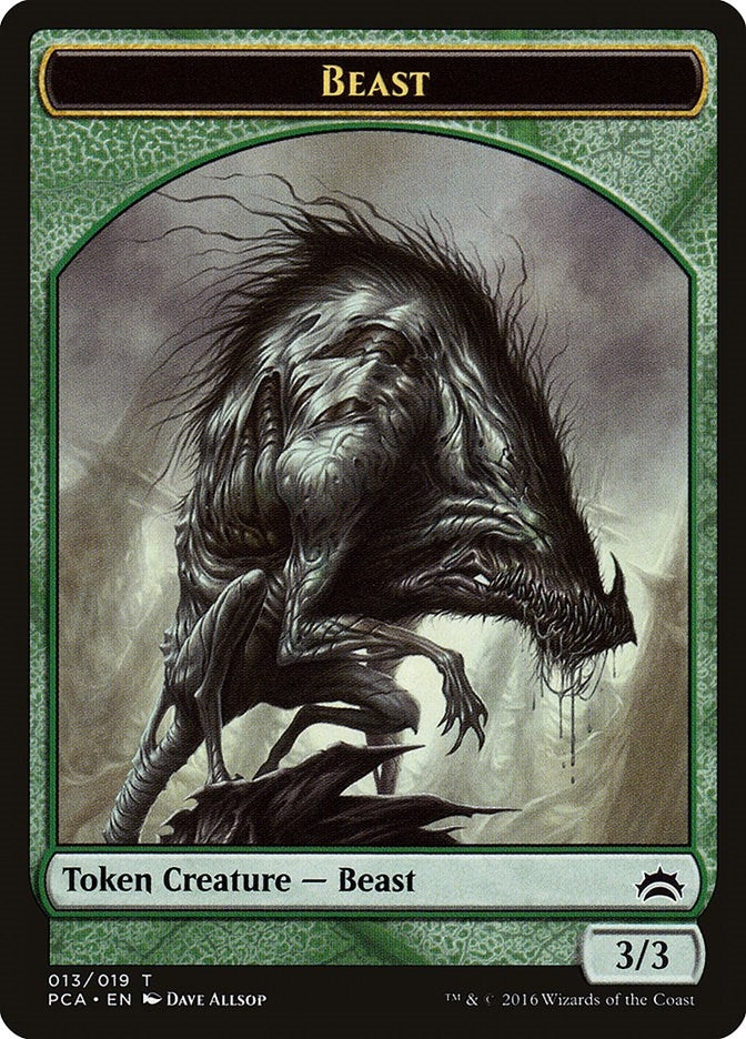 Image for Beast // Saproling Double-Sided Token (13 // 19) - Magic: The Gathering