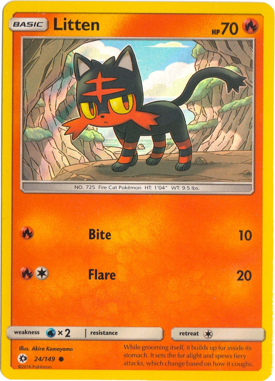 Image for Litten - 24/149 (Water Web Holo) (024/149) (MCAP) - Pokemon