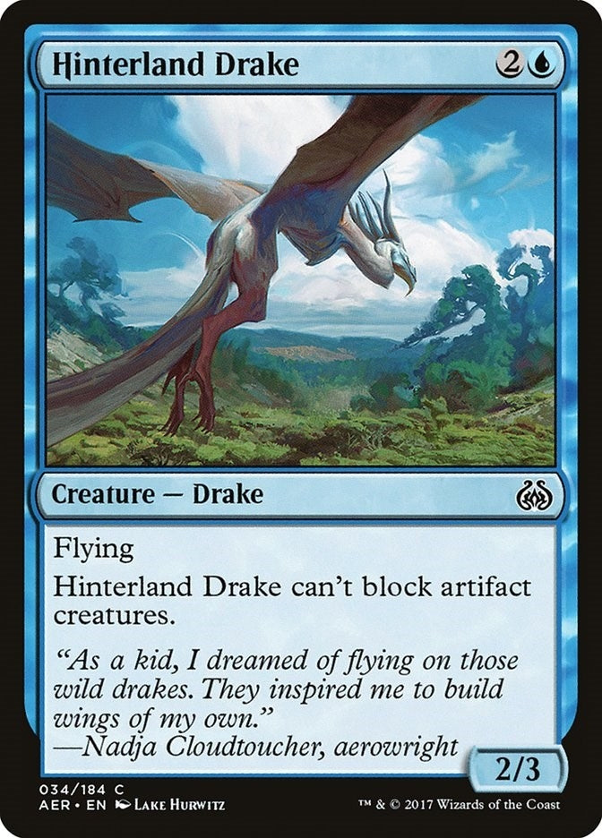 Image for Hinterland Drake (34) (AER) - Magic: The Gathering