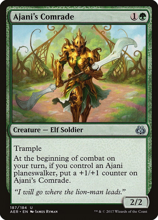Image for Ajani's Comrade (187) (AER) - Magic: The Gathering