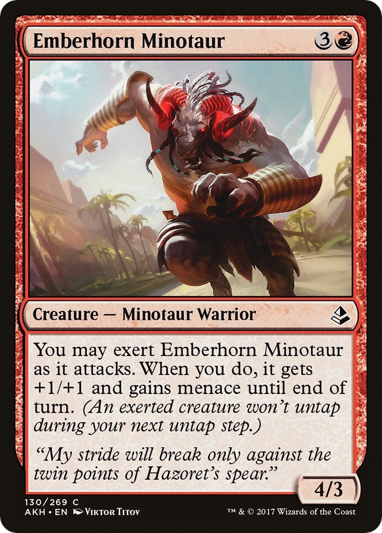 Image for Emberhorn Minotaur (130) (AKH) - Magic: The Gathering