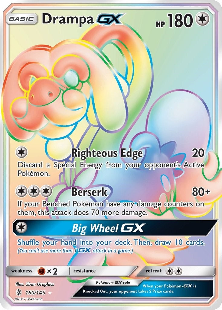 Image for Drampa GX (Secret) (160/145) (SM02) - Pokemon