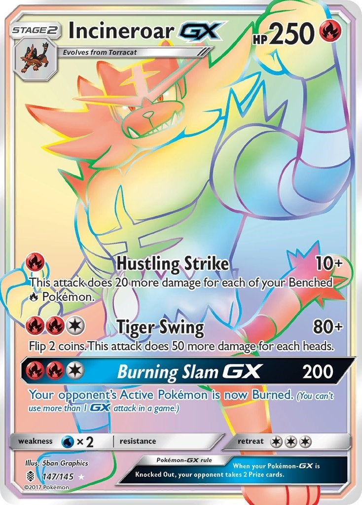 Image for Incineroar GX (Secret) (147/145) (SM02) - Pokemon