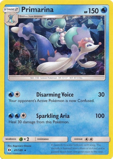 Image for Primarina - 041/149 (Cracked Ice Holo) (041/149) (PR) - Pokemon