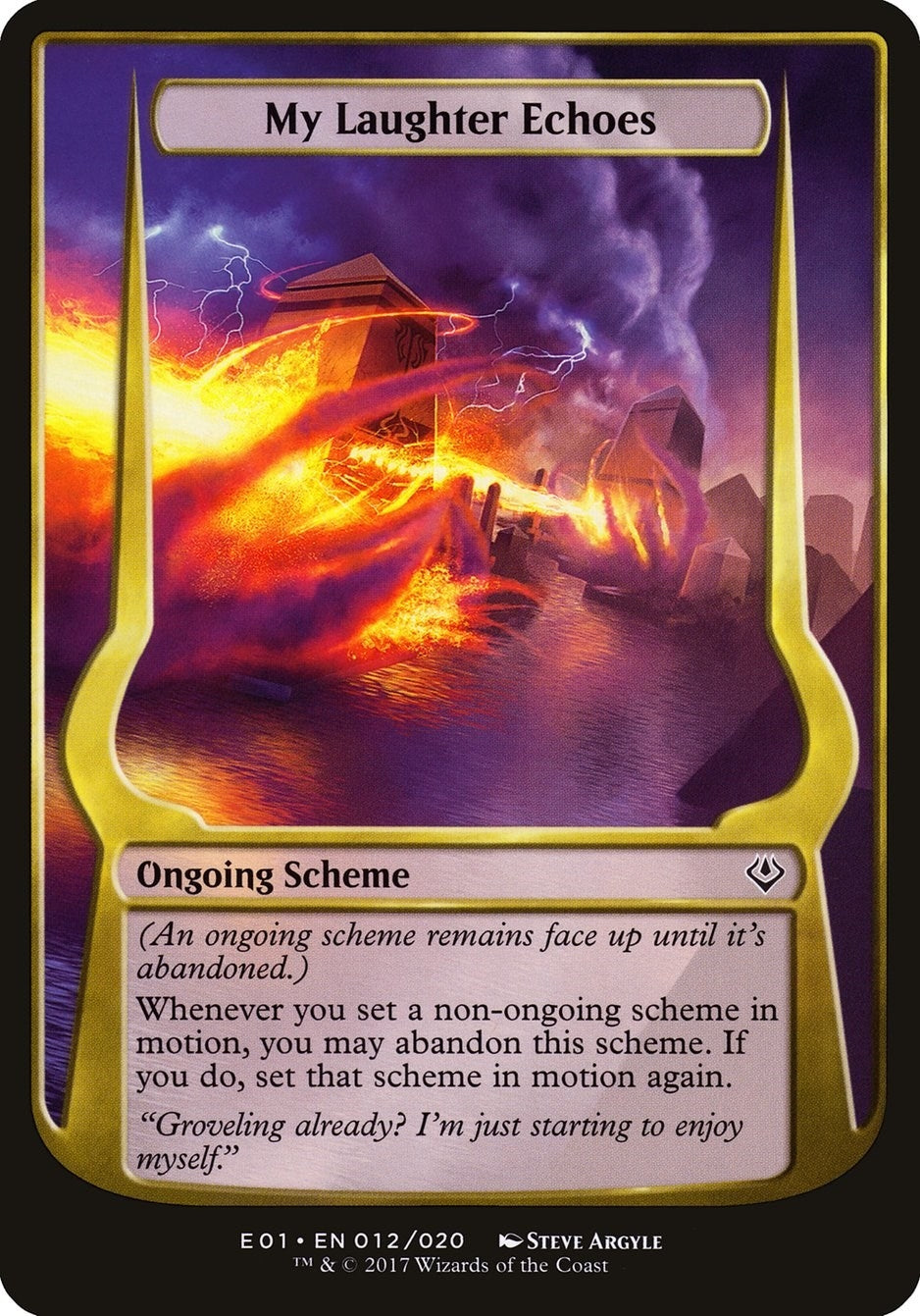 Image for My Laughter Echoes (Archenemy: Nicol Bolas) (12) (OVER) - Magic: The Gathering