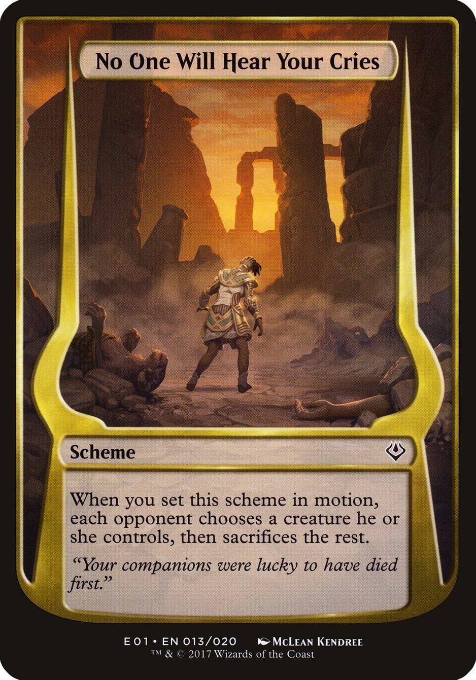 Image for No One Will Hear Your Cries (Archenemy: Nicol Bolas) (13) (OVER) - Magic: The Gathering
