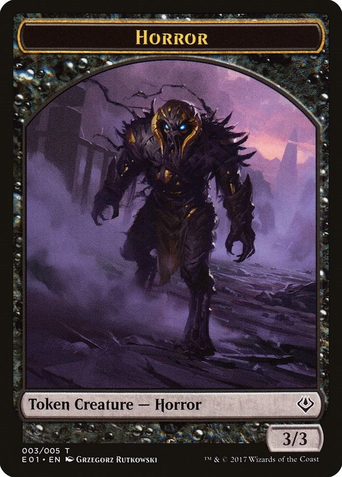 Image for Horror // Zombie Double-Sided Token (3 // 20) (AC2) - Magic: The Gathering