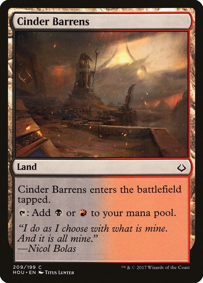 Image for Cinder Barrens (209) - Magic: The Gathering