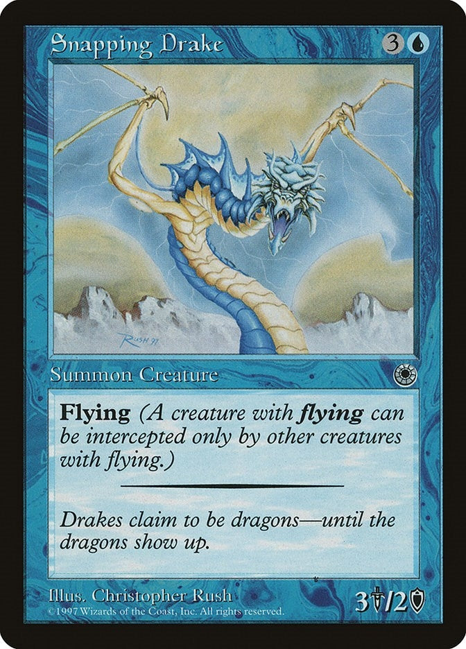 Image for Snapping Drake (Reminder Text) - Magic: The Gathering