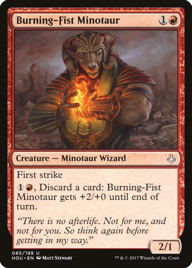 Image for Burning-Fist Minotaur (85) (HOU) - Magic: The Gathering