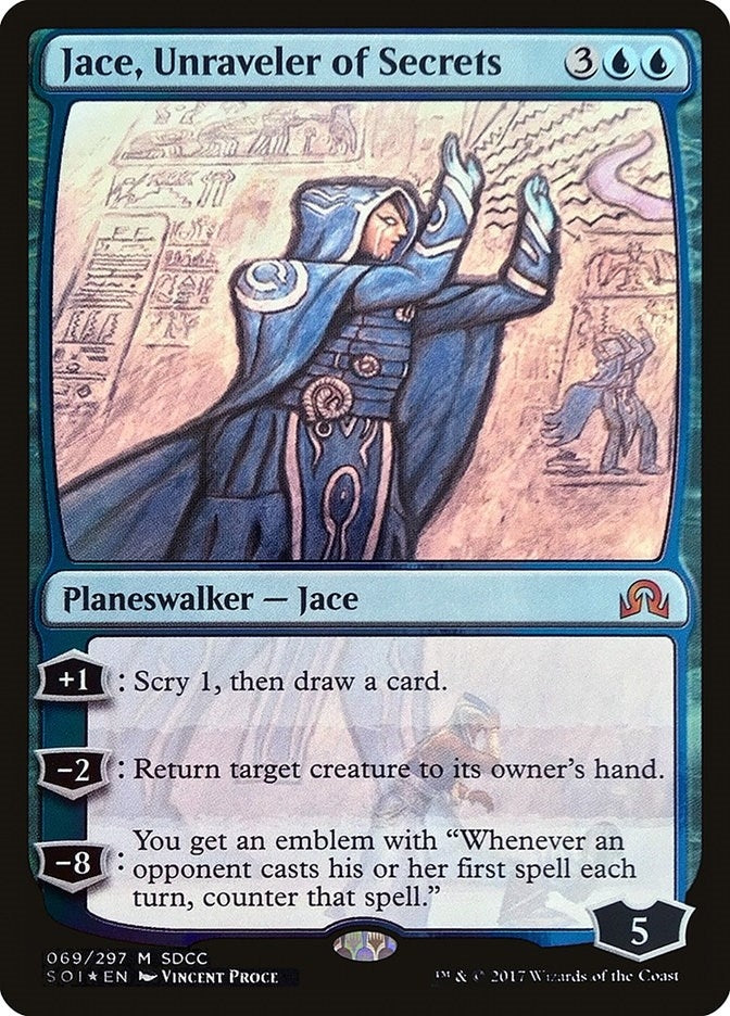Image for Jace, Unraveler of Secrets (SDCC 2017 Exclusive) (69) - Magic: The Gathering