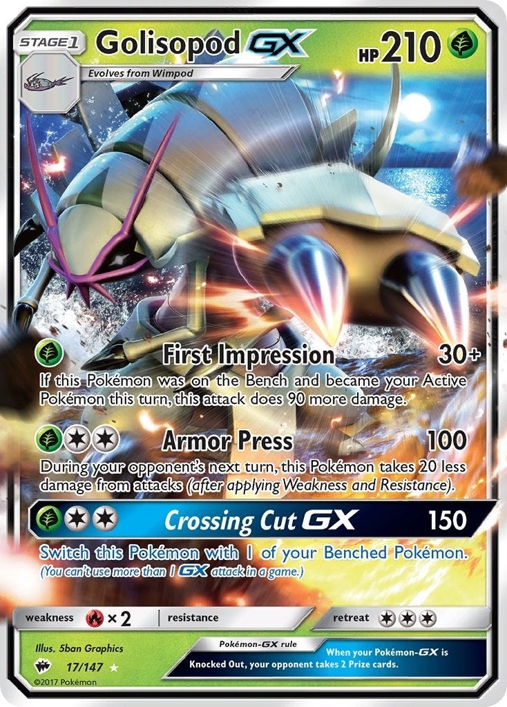 Image for Golisopod GX (17/147) (SM03) - Pokemon