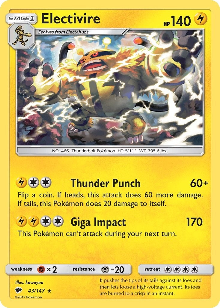 Image for Electivire (43/147) (SM03) - Pokemon