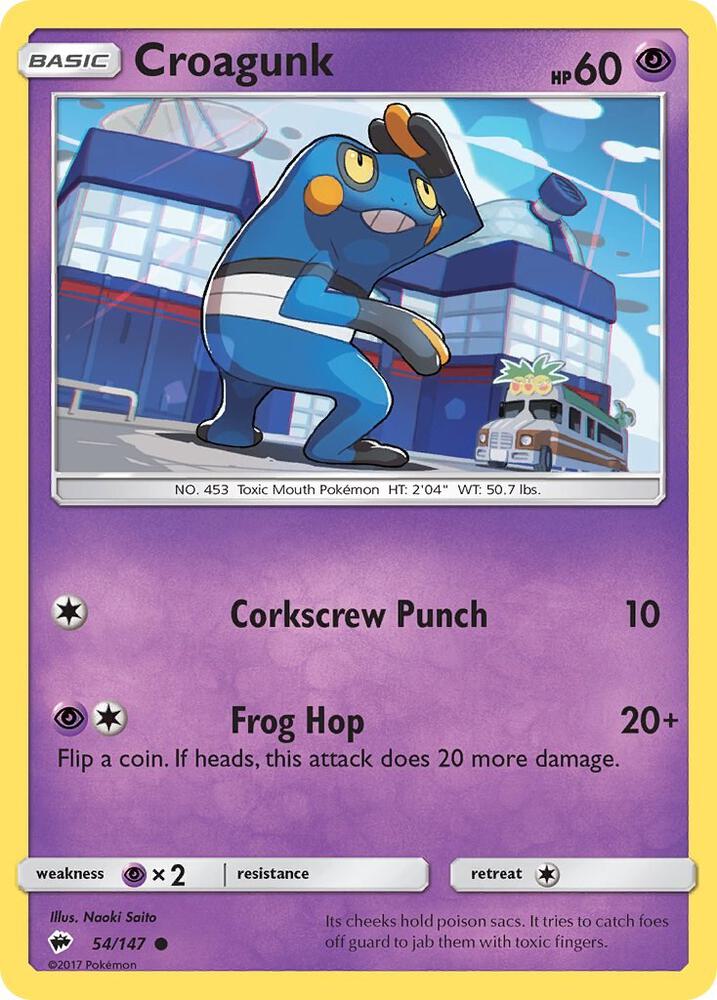 Image for Croagunk (54/147) (SM03) - Pokemon