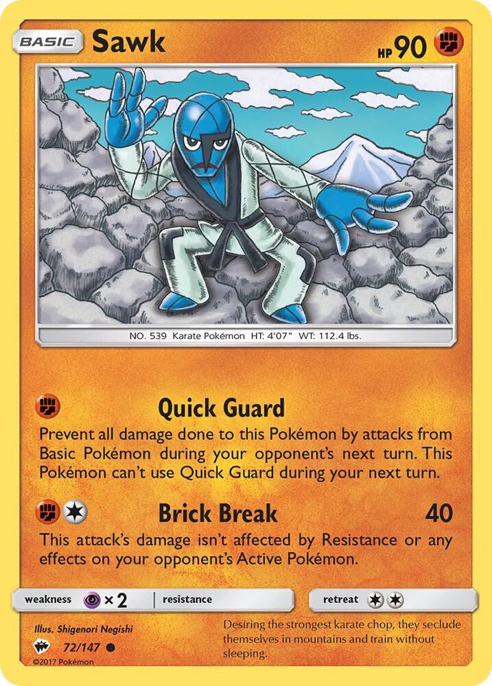 Image for Sawk (72/147) (SM03) - Pokemon