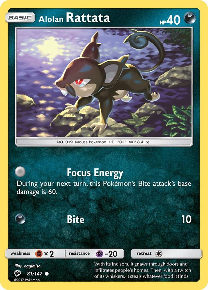 Image for Alolan Rattata (81/147) (SM03) - Pokemon