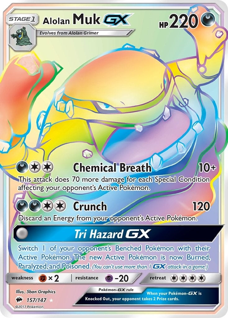 Image for Alolan Muk GX (Secret) (157/147) (SM03) - Pokemon