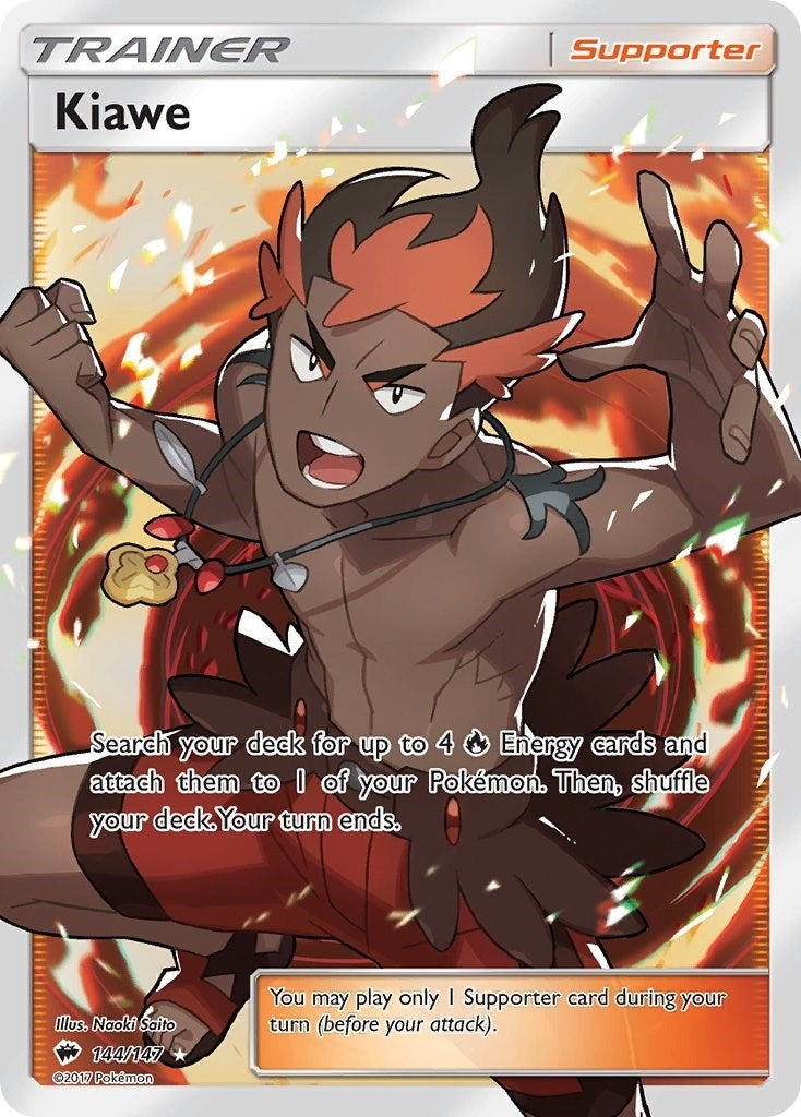 Image for Kiawe (Full Art) (144/147) (SM03) - Pokemon