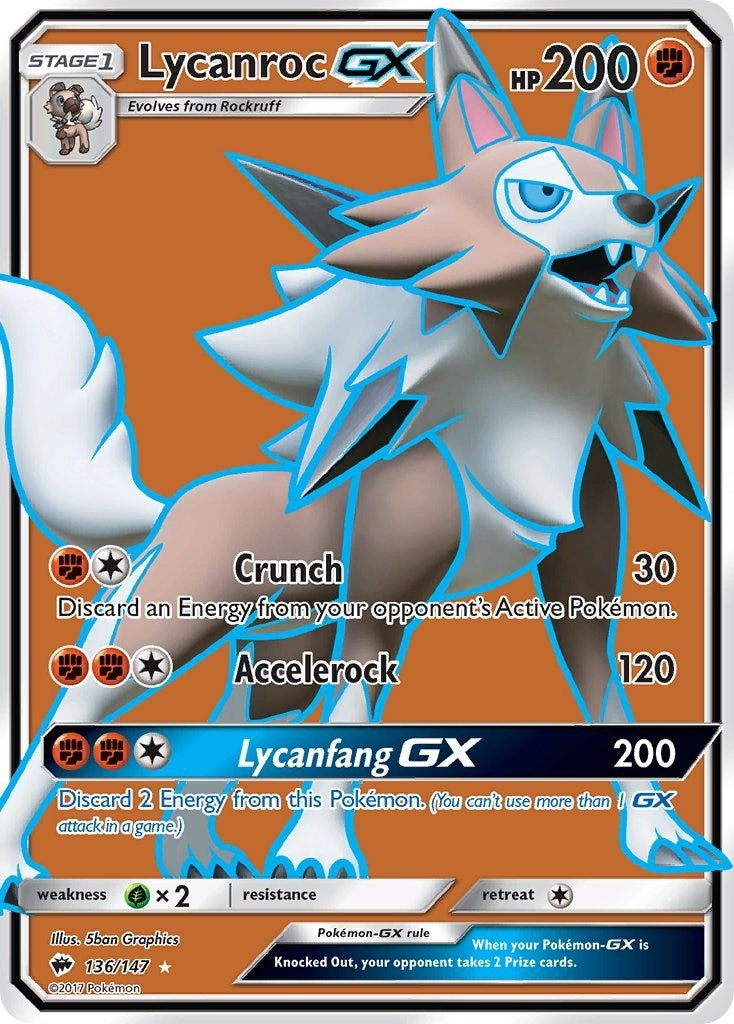 Image for Lycanroc GX (Full Art) (136/147) (SM03) - Pokemon