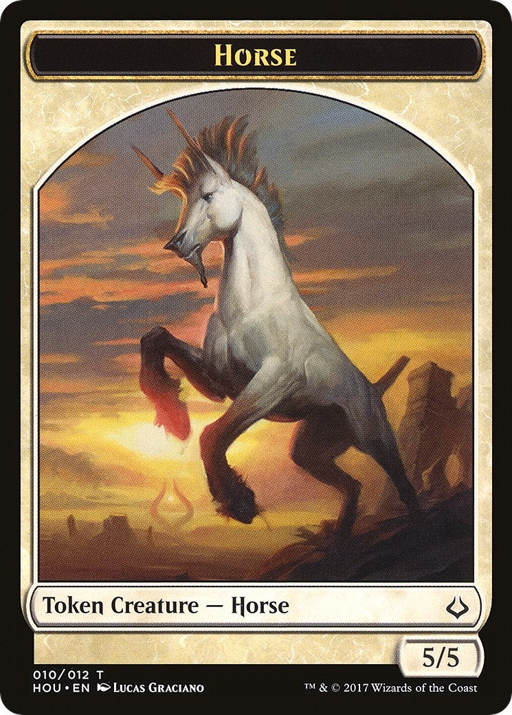 Image for Horse // Warrior Double-sided Token (10 // 17) (HOU) - Magic: The Gathering