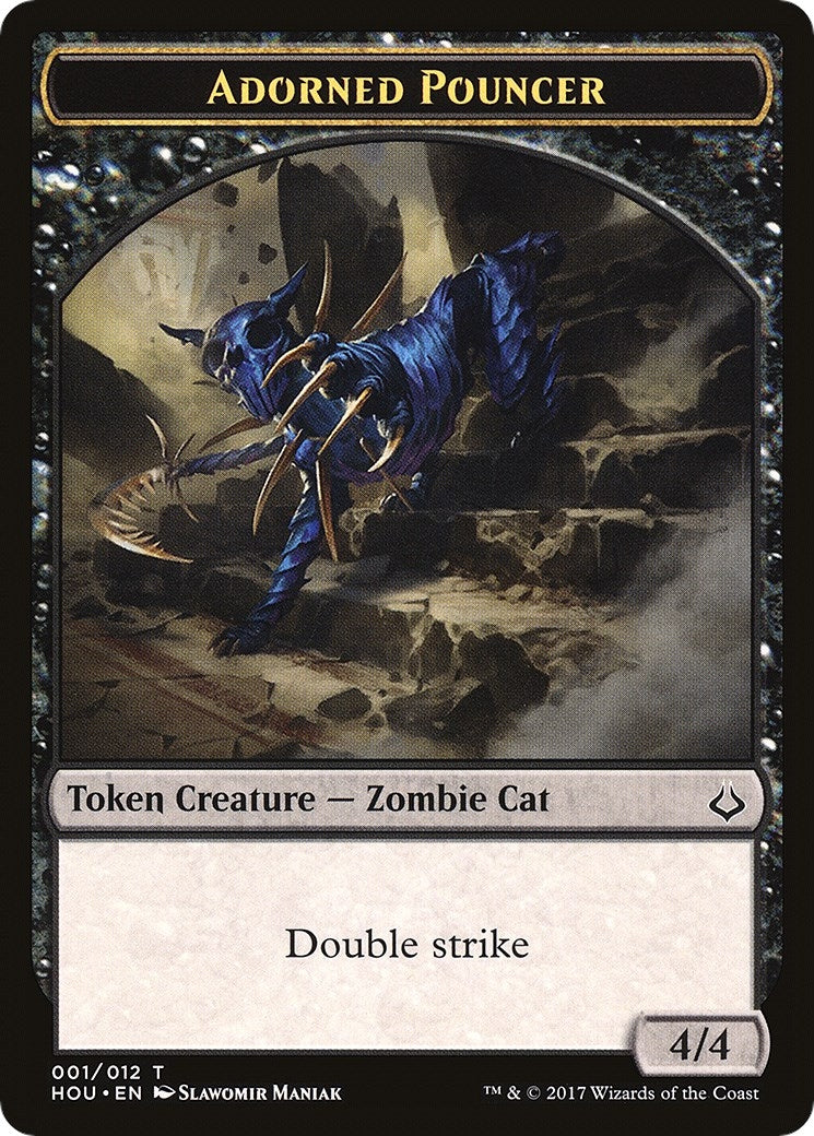 Image for Adorned Pouncer // Warrior Double-Sided Token (1 // 17) (HOU) - Magic: The Gathering