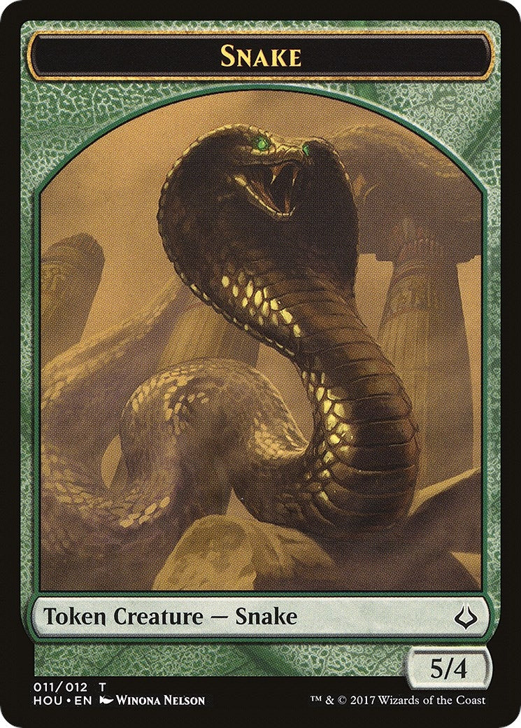Image for Snake // Zombie Double-Sided Token (11 // 20) (HOU) - Magic: The Gathering