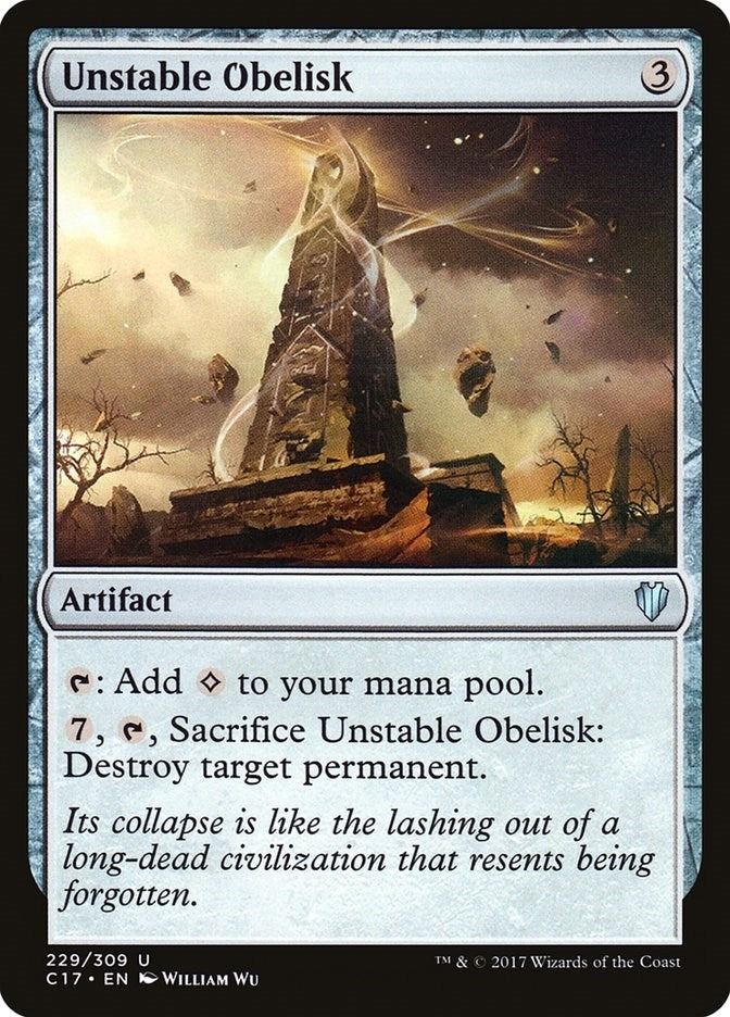 Image for Unstable Obelisk (229) (C17) - Magic: The Gathering
