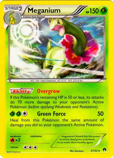 Image for Meganium - 3/122 (Cosmos Holo) (003/122) (BLE) - Pokemon