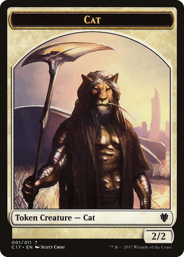Image for Cat // Cat Warrior Double-Sided Token (1 // 8) - Magic: The Gathering
