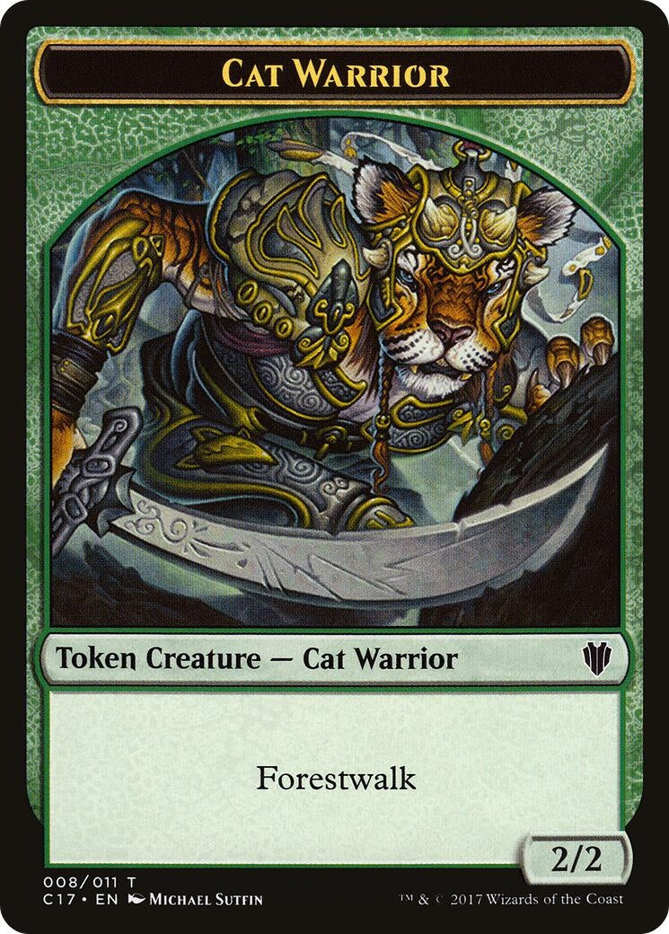 Image for Cat Warrior // Rat Double-Sided Token (8 // 3) - Magic: The Gathering