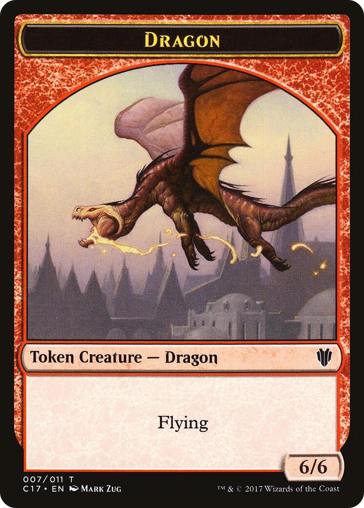 Image for Dragon (007) // Gold Double-Sided Token (7 // 10) - Magic: The Gathering